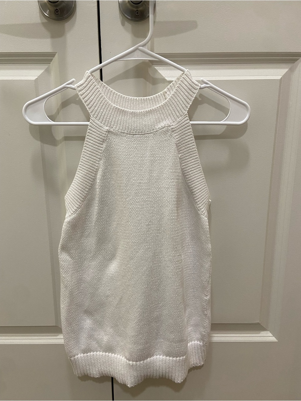 LOFT White Ribbed Halter Tank Top - Picture 7 of 7
